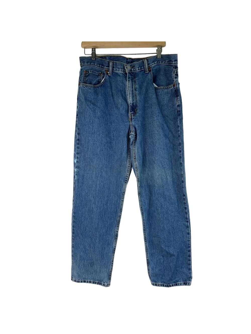 Levi's Relaxed Fit 550 Blue Dark Wash Denim Jeans Mens Size 36 x 32 (2013)